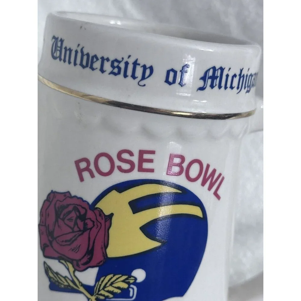 1982‎ Big Ten Champions UofM Michigan 1983  Bowl Stein Mug Cup Schembechler